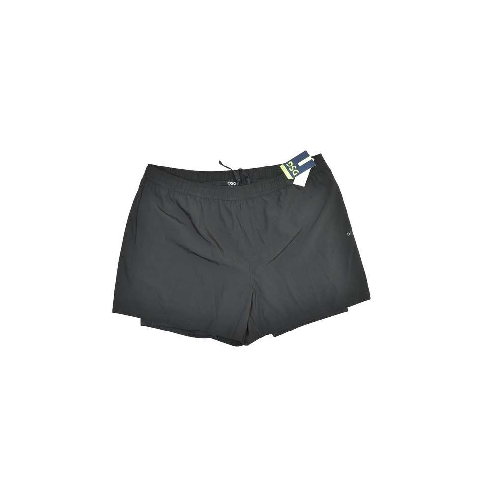 NEW DSG Men's Agility 2-in-1 Athletic Fit Built-In Liner Short Black Size XXL
